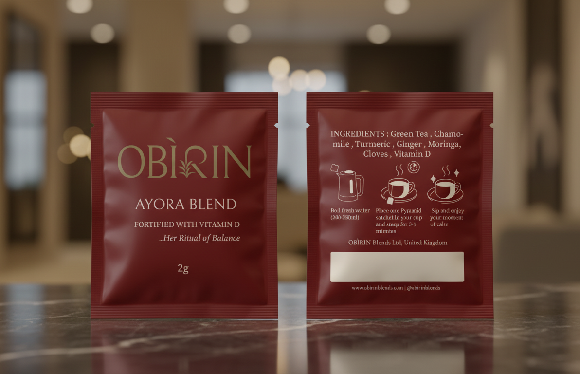 Example of Obìrin—Women’s Wellness Tea Branding