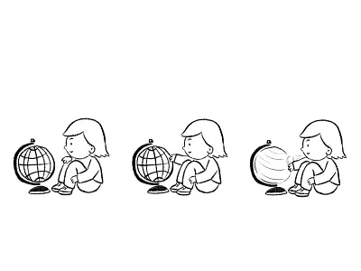 globe girl editorial illustration character characterdesign childrensbookillustration comic editorial illustration illustration