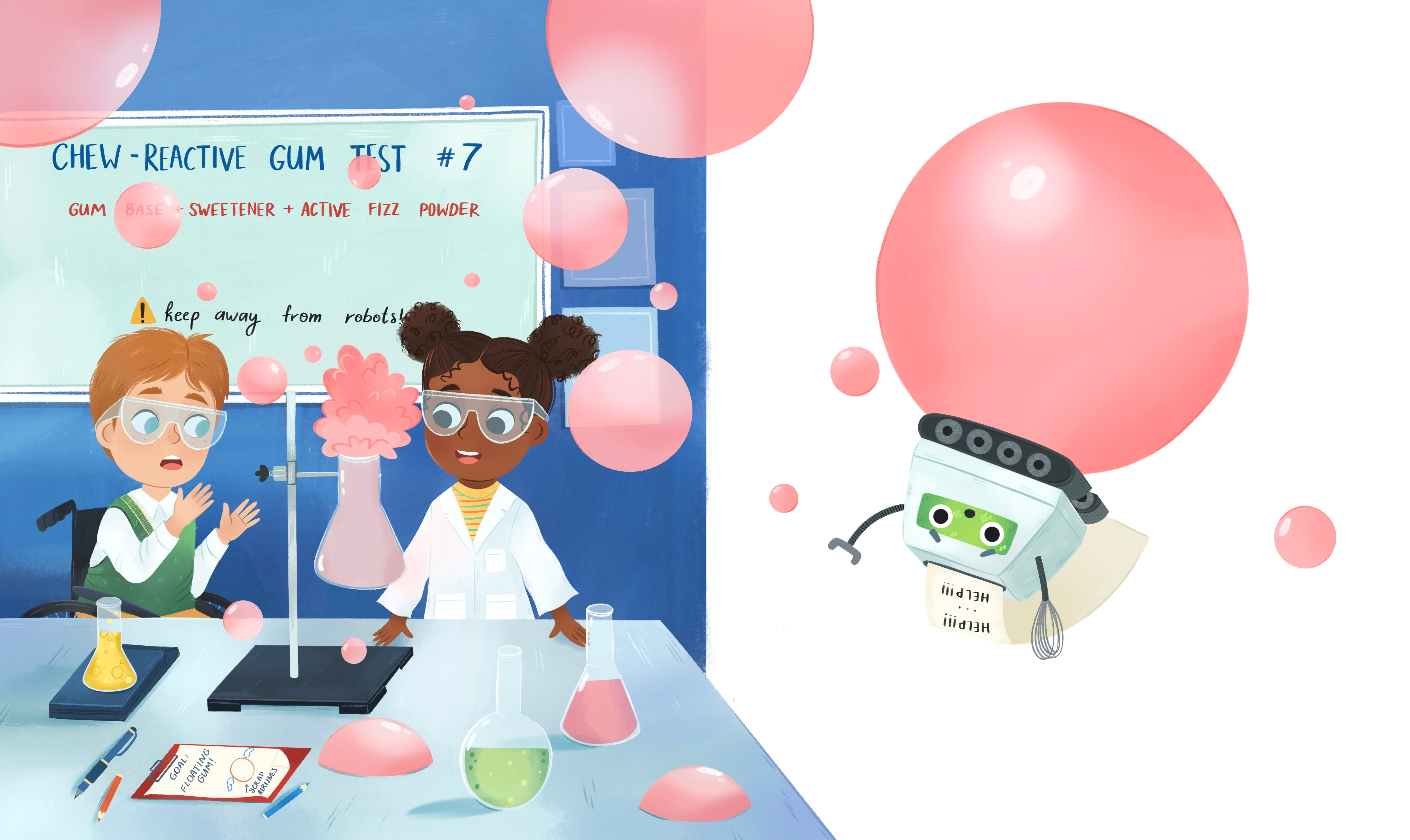 Chemistry Children's Book Illustration book illustration character chemistry children children book illustration childrensbook kidlitart picture book stem