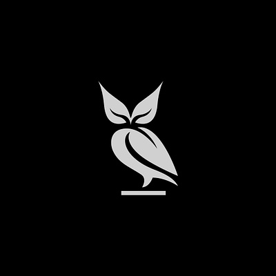 Owleaf bird branding design feather graphic design icon illustration leaf logo logo design minimalist night owl premium tree vector wings