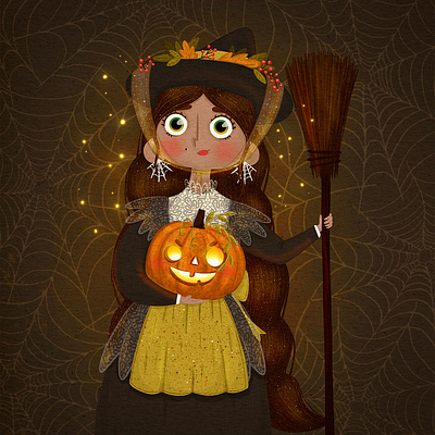 "The Earth Witch" Illustration app branding design graphic design illustration logo typography ui ux vector