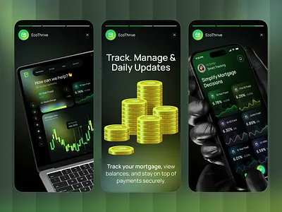 AI Mortgage Rate Tracker App Stories | Social Media Design ai app app design app stories branding finance app fintech design mobile mobile app mortgage app mortgage rate tracker social media social media design social media post stories story