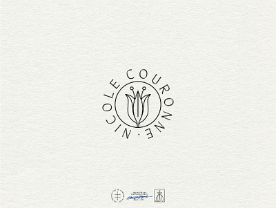 Nicole Couronne Jewerly Circular Badge beauty brand design brand identity branding branding design elegant fashion fine jewelry flower hand drawn identity design illustration jewelry logo logo design luxurious luxury sophisticated vintage visual identity