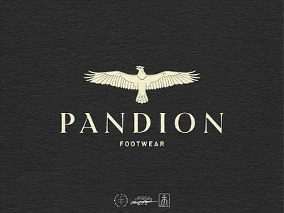 Pandion Osprey Logo Concept animal bird black and white brand design brand identity branding branding design hand drawn identity design logo logo design logomark logotype typography vintage visual identity wings