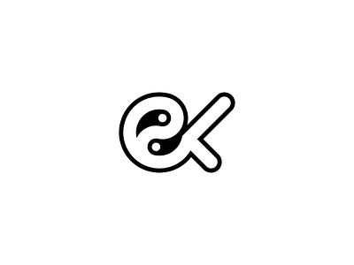 Ke Ek Yin Yang Logo abstract