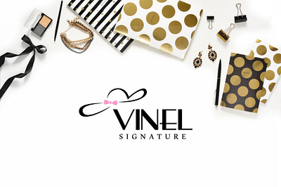 VINEL Signature Logo design branding design fashion brand fashion logo graphic design logo logo design logo fashion design