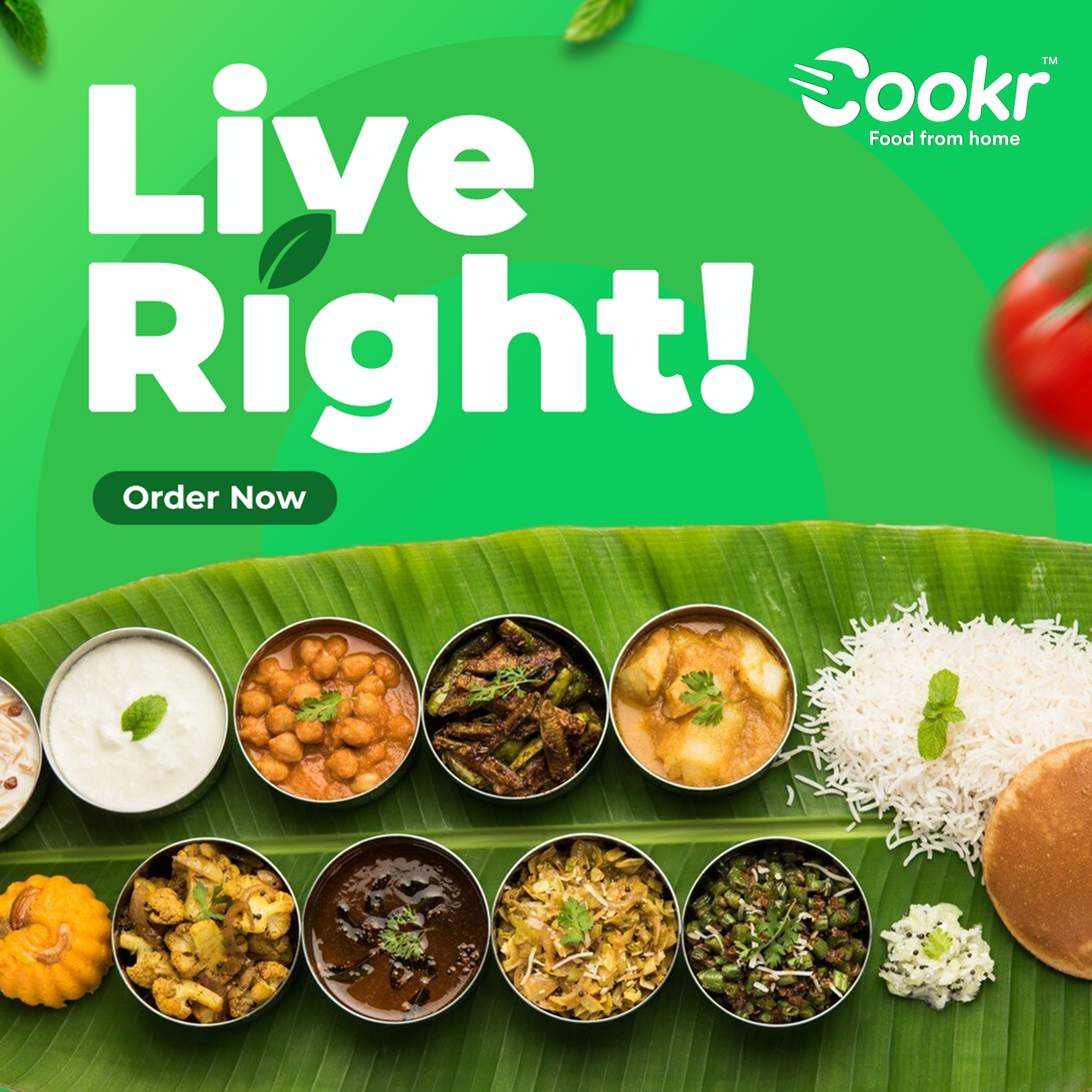 Pure Veg - Cookr branding graphic design