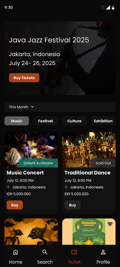 Day 70 – Event Listing | Daily UI Challenge daily daily ui dailyui design ui uichallenge