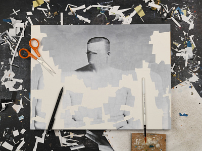 Dave, studio broad shoulders collage dave illustration portrait scissors shoulders studio