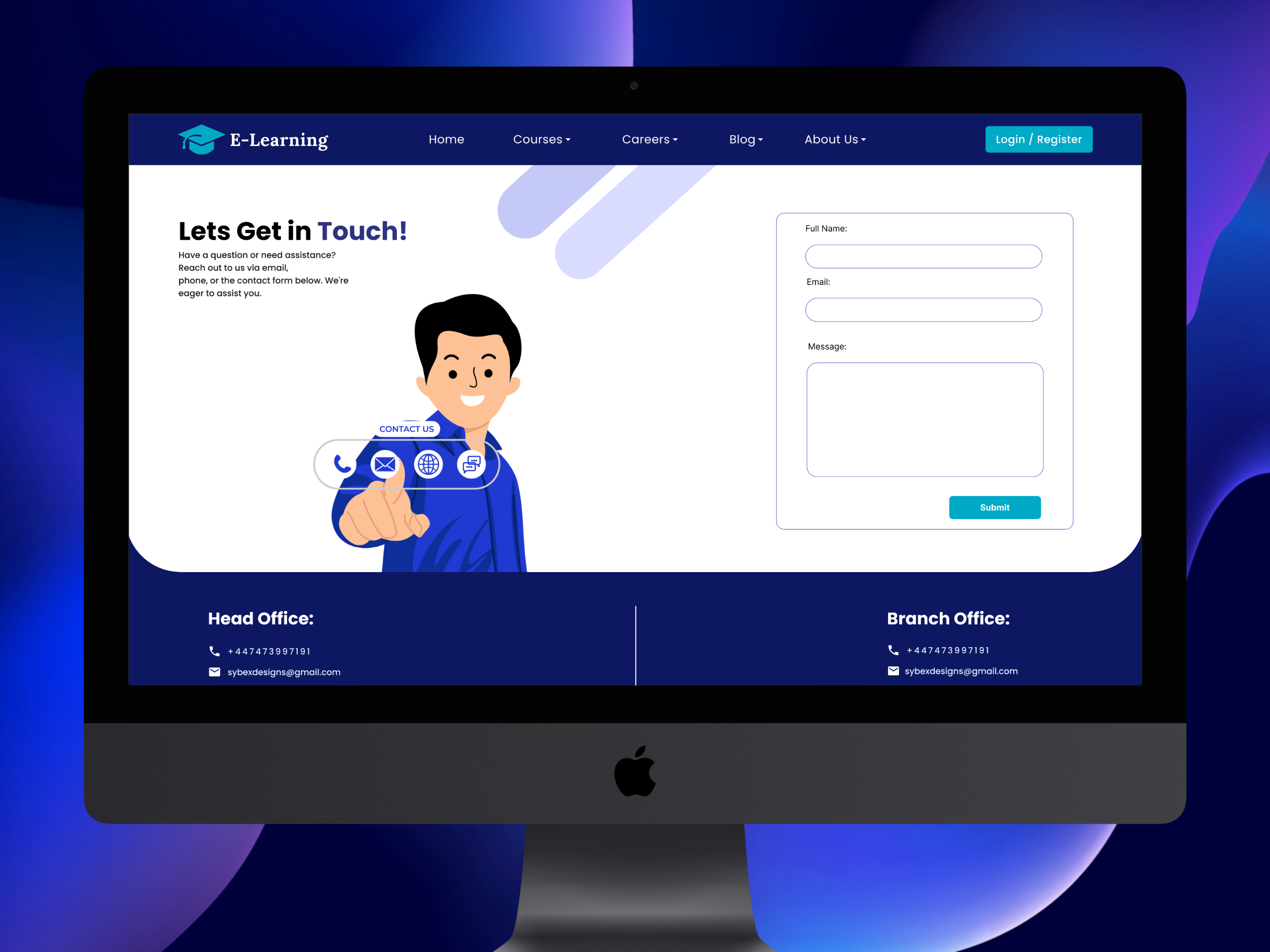 Contact Us Page Design about about us page ui design app contact contact us page contact us page ui design design e learning e learning home page ui design ecommerce elearning apps design elearning website design figma ui ux design ux design