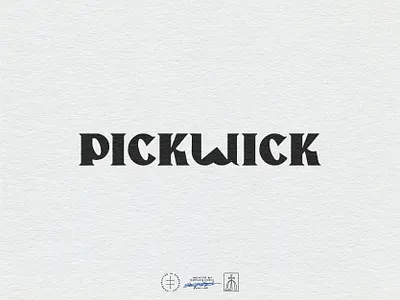 Pickwick Negative Space Wordmark brand design brand identity branding branding design clean font hand drawn identity design logo logo design logotype minimal negative space simple typeface typographic typography vintage visual identity wordmark