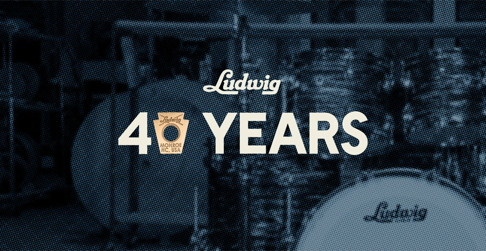 Ludwig HITS Fest 40 years adobe illustrator brand design branding design drums festival branding festival design graphic design halftone illustration logo ludwig ludwig drums