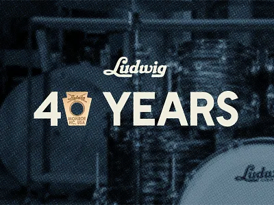 Ludwig HITS Fest 40 years adobe illustrator brand design branding design drums festival branding festival design graphic design halftone illustration logo ludwig ludwig drums