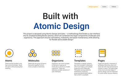 Disign System | Atomic Design atomic componenets component libruary design system guidelines icons molecular design product design