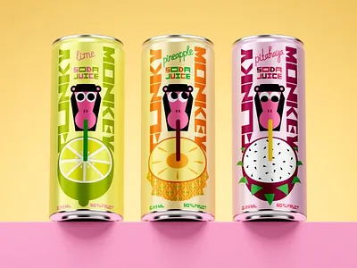 Branding for Funky Monkey animation beverage brand designer brand identity branding design graphic design illustration ui ux