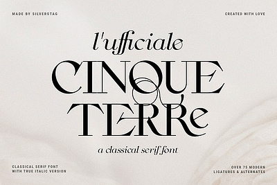 CINQUE TERRE A Classic Serif Font bold bold fonts cool fonts display display font fashion fonts font graffiti logo fonts retro retro fonts vintage vintage fonts wedding fonts
