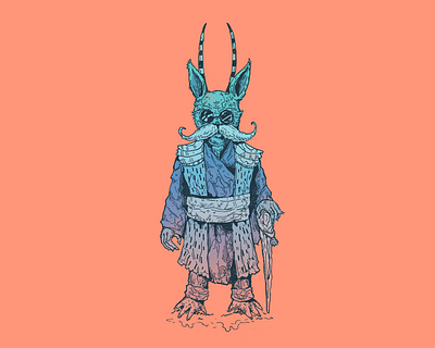 Mustache - Inktober day 1 alebrije art cartoon character character character design design drawing illustration inktober inktober 2025 master mustache