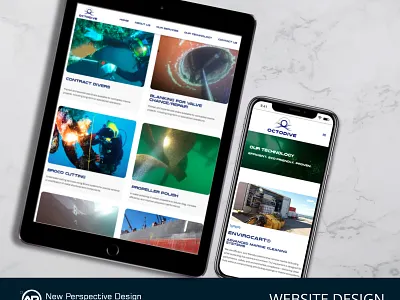 Octodive's Website Design by New Perspective Design graphic design webdesign