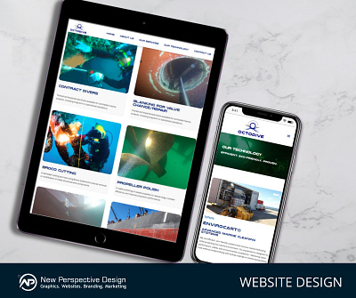 Octodive's Website Design by New Perspective Design graphic design webdesign