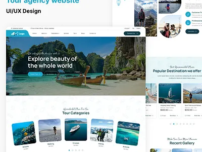 Tour agency website tour travel ui ux web design web ui