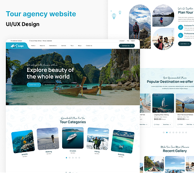 Tour agency website tour travel ui ux web design web ui