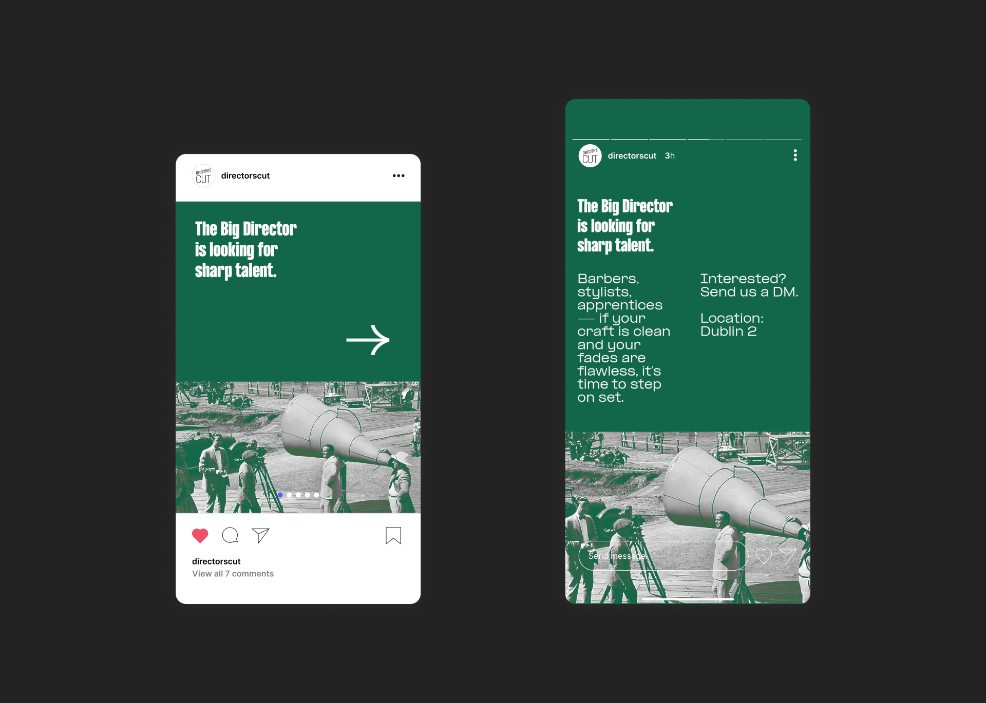 Director's Cut art direction barber barbershop branding cinema creative direction design dublin graphic design graphicdesign ireland