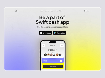 Finance Mobile App Landing Page app landing page banking app landing page finance landing page fintech landing page homepage landing page mobile app landing page web web design website