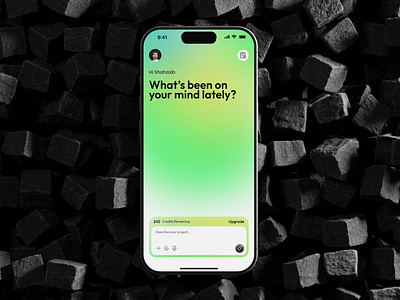 AI Chatbot App – Clean Mobile UI Concept uiux design