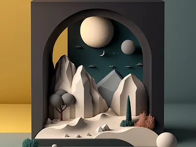 N°3 3d ai animation art branding c4d design graphic design illustration image logo minimal motion graphics nature ui vector