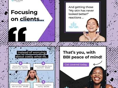 BBI | Testimonial Ads | BOFU ads beauty bodywork branding design figma graphic design marketing