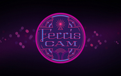 FerrisCam Branding art deco badge branding design graphic design lettering logo mid century neon roundel typography vintage wordmark