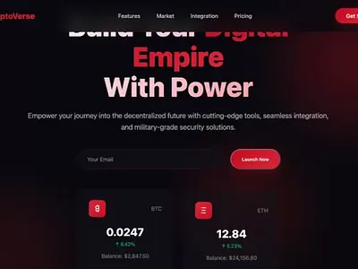 CryptoVerse graphic design uxui design web animation web design