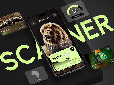 🐾 Animal Scanner — Wildlife App Concept animal scanner app design creative design education app innovation ios minimalist mobile design ui design user interface ux design wildlife app