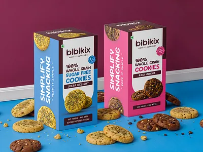 Modern Cookie Packaging Box Design – Bibikix Brand bag design bottle design design designer illustration label design packaging design pouch design product label