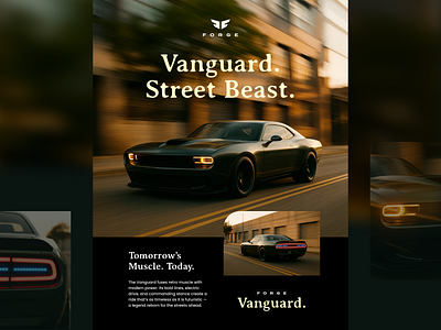 Vanguard Poster car car design challenger charger dodge dodge challenger dodge charger domestic electric electric car ev ford forge muscle muscle car poster poster design street vanguard vehicle