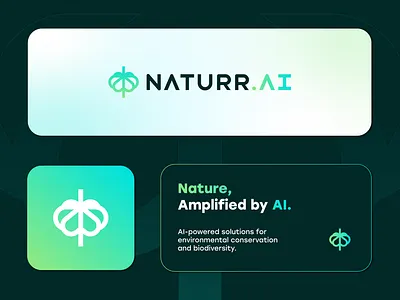 Naturr.AI - Logo Design & Visual Identity abstractlogo ai artificial intelligence branding brandmark design entrepreneurship graphic design leaf leaves logo logo inspiration nature petals tech