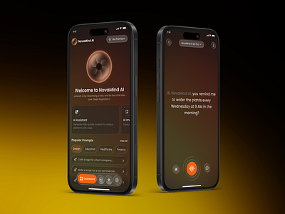 AI Assistant Mobile App, UI Smart Productivity & Task Automation app interface product service startup ui ux