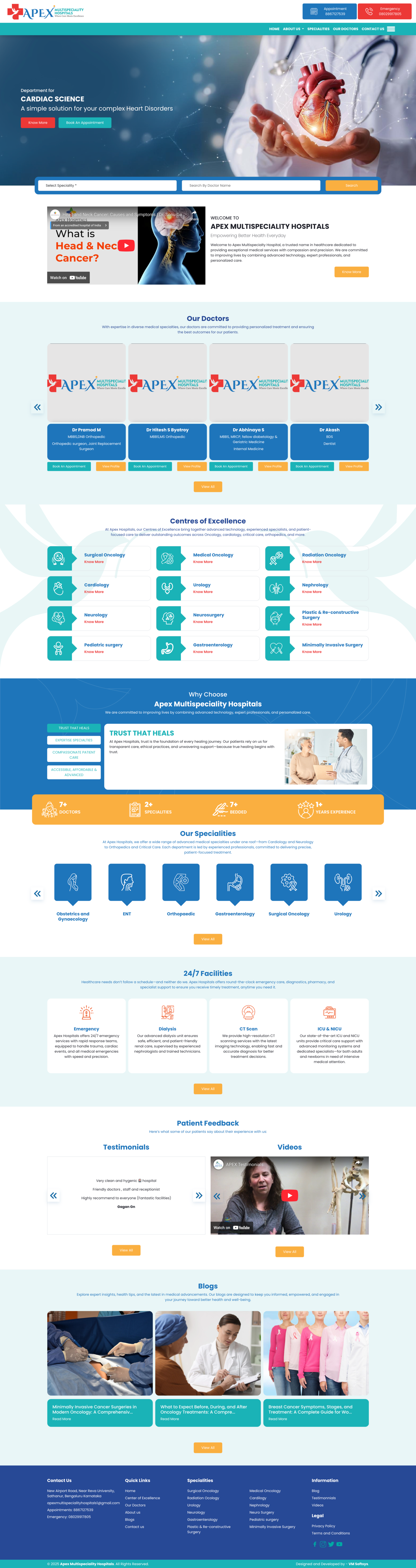 Apex Multi Speciality Hospital branding custom php template design drupal custom theme graphic design illustration logo php custom template ui wordpress custom theme