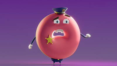 Donut Police 3d animation blender character design stylized