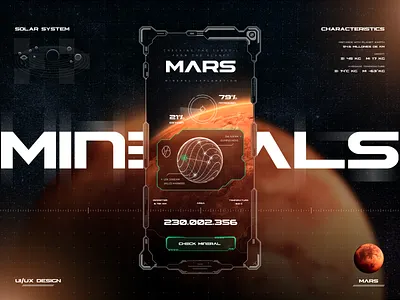 🪐 Planetary Exploration App Concept app design design inspiration futuristic ui hud innovation ios mars mineral exploration minimalist sci fi design space exploration ui design user interface ux design
