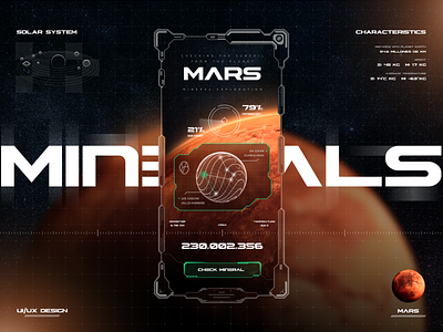 🪐 Planetary Exploration App Concept app design design inspiration futuristic ui hud innovation ios mars mineral exploration minimalist sci fi design space exploration ui design user interface ux design