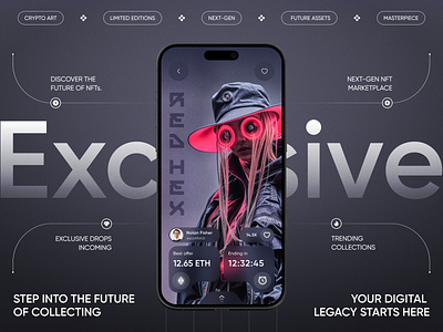 NFT Marketplace Mobile App app design app mobile blockchain cards collection creative crypto art ethereum ios nft nft app nft art nft design nft marketplace nft mobile design ui design ux design