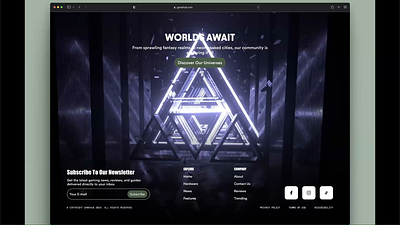 Exploring motion with blender animation blender footer freelance gaming landing page pre footer product design ui ux website