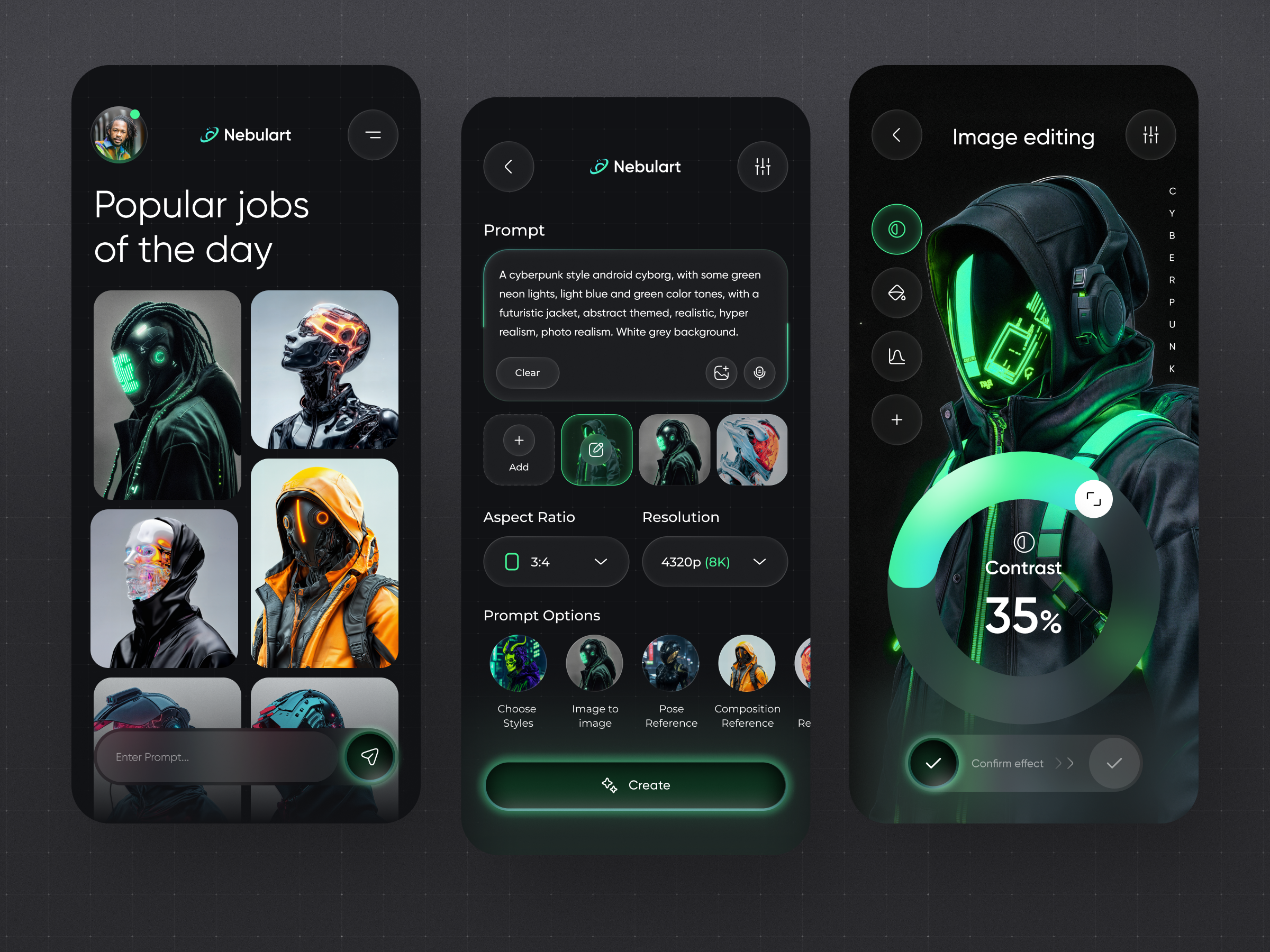 Futuristic AI Generator App by Sogaso: UX/UI Design on Dribbble