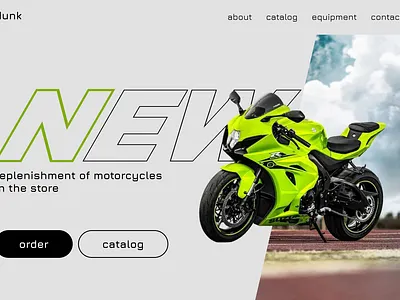 motorbike store Dunk design moto motor motorbike motorcycle shop store ui ux
