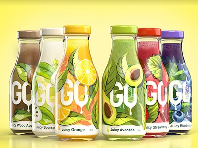 Juice Packaging branding graphic design