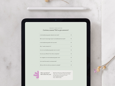Homepage and product page redesign for Early Reveal ipad questionary responsive ui uidesign ux uxdesign uxui uxuidesign