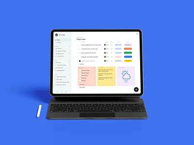 UX/UI design for project and task management app components ipad responsive uidesign uxdesign uxui uxuidesign