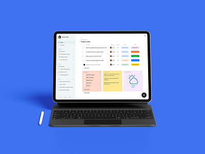 UX/UI design for project and task management app components ipad responsive uidesign uxdesign uxui uxuidesign