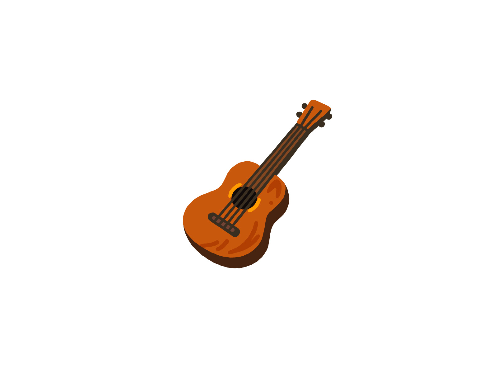Guitar flat guitar illustration illustrator vector